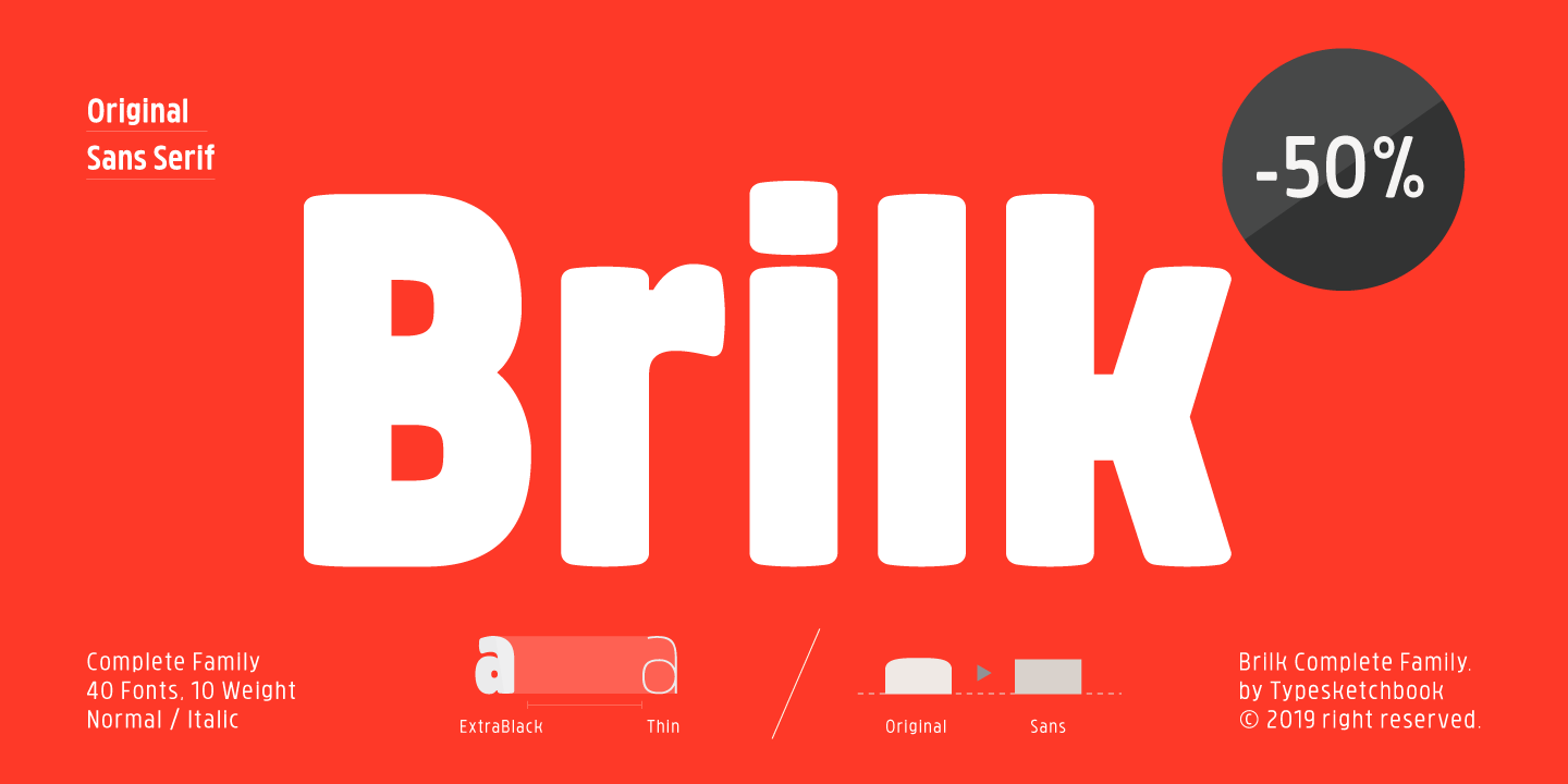 Пример шрифта Brilk #1